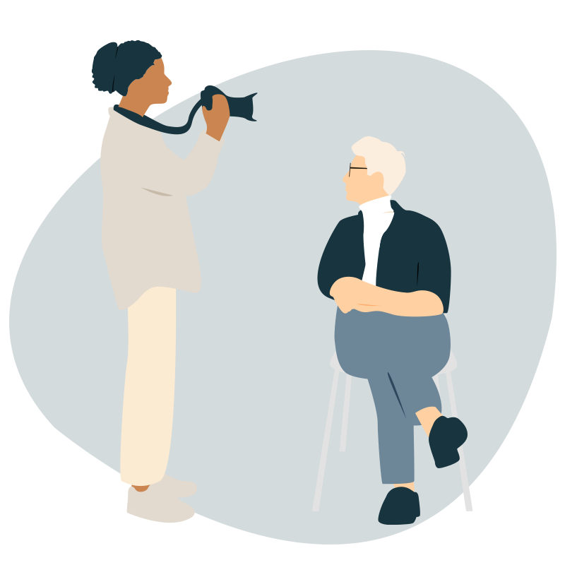 Person taking a picture; therapy for identity